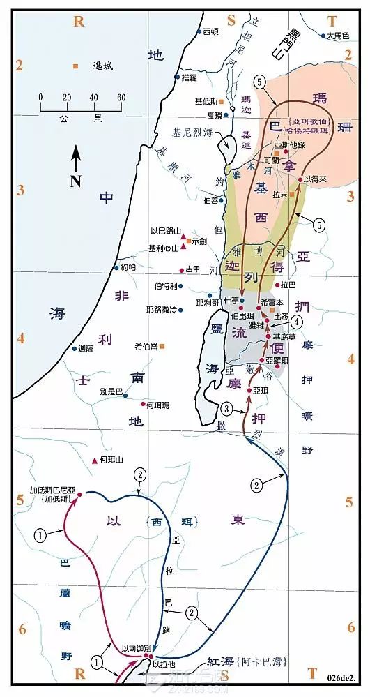 圣经西奈山地图图片